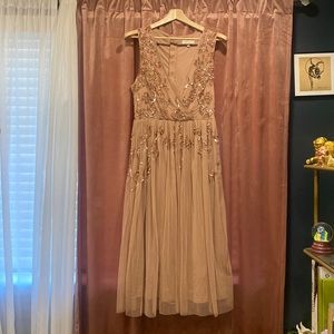 Rose sequin dress